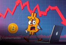 Chart showing Bitcoin daily losses reaching $900 million