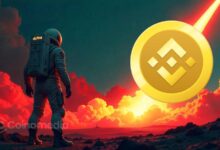 Chart showing rising Binance reserves while global exchange balances decline