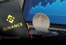 Chart showing Ethereum exchange supply dropping on Binance