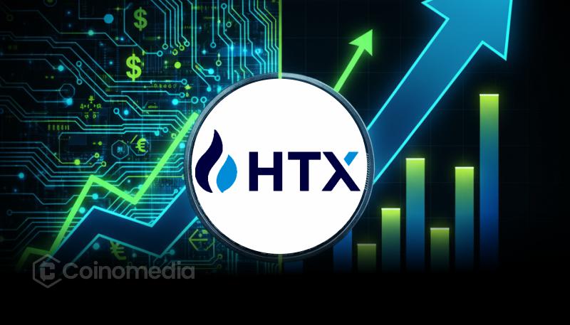 HTX crypto exchange net inflows chart showing $391 million in growth
