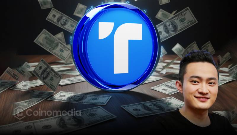 Justin Sun speaking on alleged TUSD reserves misuse at Hong Kong briefing