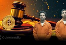 Court gavel with Ethereum logo symbolizing MEV bot brothers retrial in ETH case.