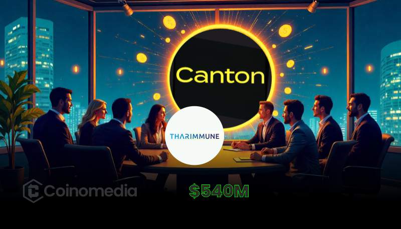 Tharimmune invests $540M in Canton Coin crypto treasury