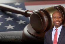 Senator Tim Scott speaking about crypto market structure bill in Senate