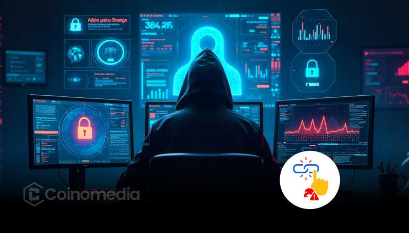 person securing device after clicking phishing link