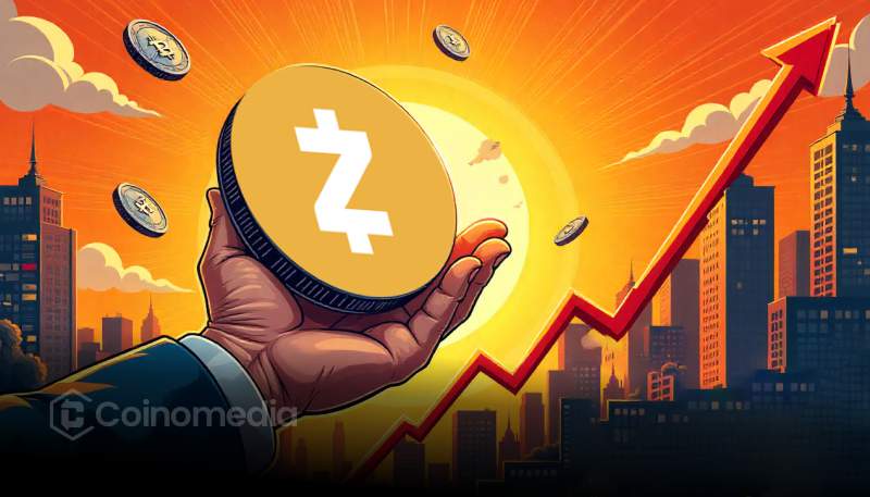 Zcash privacy token chart showing 375% October surge