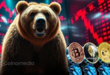 Crypto bear market trend in October chart