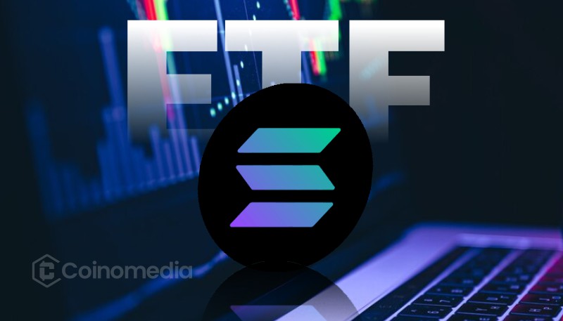 Chart showing Solana ETF inflows contrasting overall crypto fund outflows