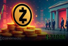 ZEC short squeeze liquidation chart showing $710M loss