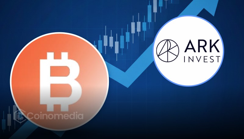 Ark Invest buying BitMine shares with crypto stock chart in background