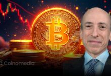 Gary Gensler speaking on Bloomberg about Bitcoin and crypto regulations.