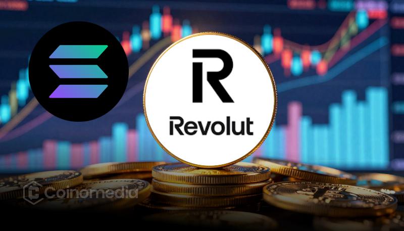 Revolut app showing SOL payments and staking options