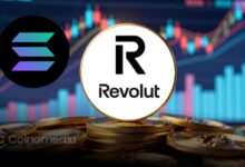 Revolut app showing Solana staking and transfer options