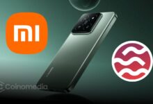 Xiaomi smartphone with Sei crypto wallet interface displayed