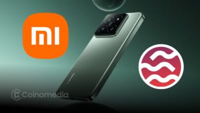 Xiaomi smartphone with Sei crypto wallet interface displayed