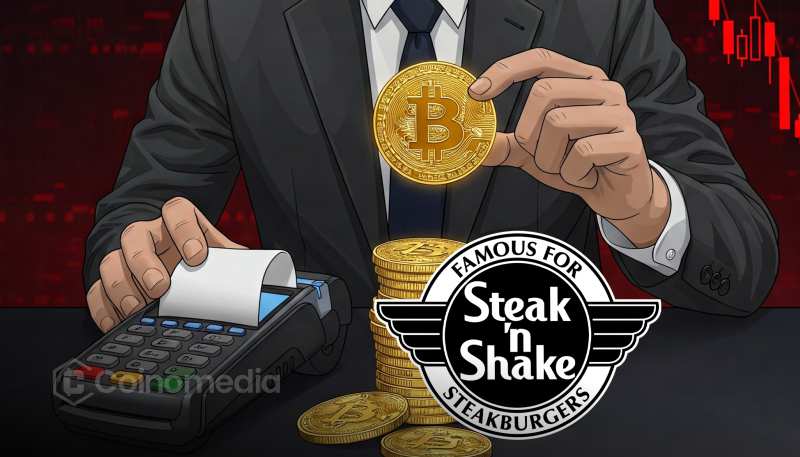 Steak 'n Shake logo with Bitcoin symbol representing Strategic Bitcoin Reserve