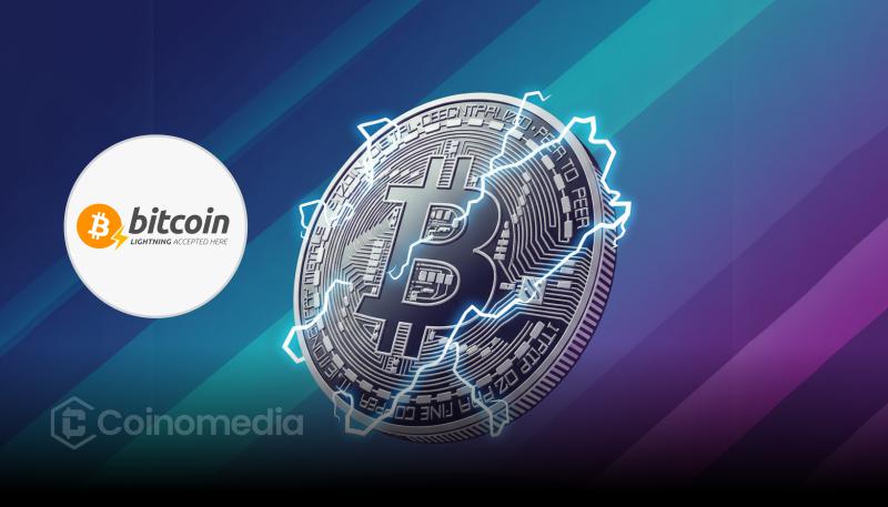 Bitcoin Lightning Network $1B Volume milestone showing growth in monthly BTC transactions.