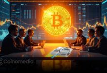 Bitcoin February Crash price chart showing 19% monthly decline amid global tariff fears.