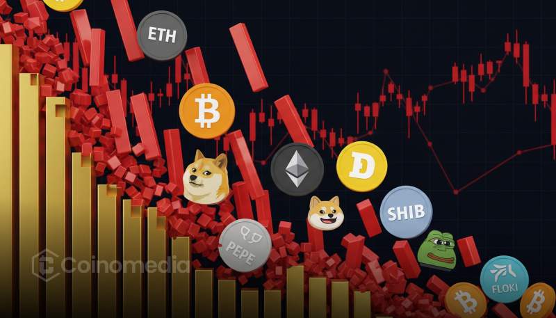 Crypto Market Crash chart showing $910B loss in total crypto market cap over 30 days