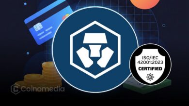 Crypto.com ISO 42001 Certification logo representing AI security compliance in crypto industry