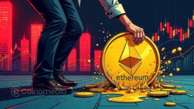 Ethereum price chart showing rejection at the Ethereum $2,000 level resistance zone