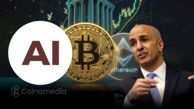 Neel Kashkari delivering Kashkari crypto comments at Midwest Economic Outlook summit discussing digital assets and stablecoins.