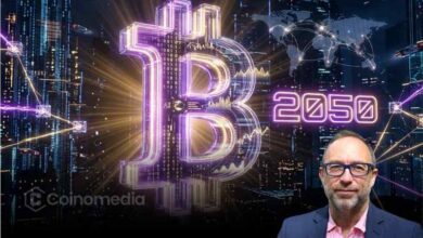 Jimmy Wales discussing Bitcoin Future Outlook 2050 and the long-term future of cryptocurrency.