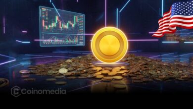 Chart showing Tokenized US Treasuries market cap surpassing $10 billion milestone on blockchain.