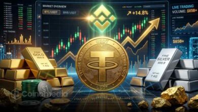 XAUT Binance Perpetual trading chart showing gold-backed crypto entering Top 10 on Binance.