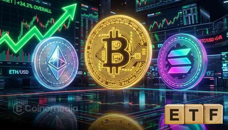 Crypto ETF Inflows Rise for BTC, ETH and SOL