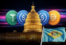 Delaware stablecoin bill illustration showing 1:1 reserves, monthly audits, and AML KYC compliance in a regulated banking framework