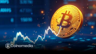 BTC price divergence chart showing Bitcoin price rising while futures open interest remains weak, signaling possible downside risk.