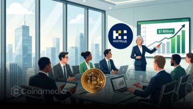 Hostplus Bitcoin crypto offering concept showing pension fund investing in Bitcoin digital assets