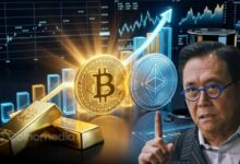 Safe investments 2026 concept showing gold, Bitcoin, and essential commodities as financial protection assets