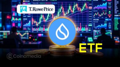 T. Rowe Price Active Crypto ETF filing update showing SUI added with BTC, ETH, SOL, XRP, and AVAX.