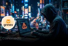 Grinex crypto exchange hack showing digital assets stolen in cyber attack