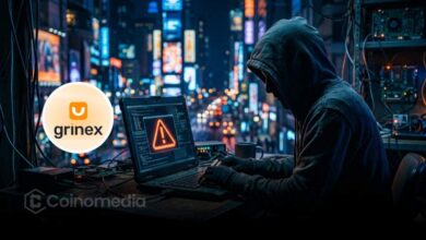 Grinex crypto exchange hack showing digital assets stolen in cyber attack