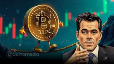 Bitcoin Money Value concept showing digital coin with rising market cap projection