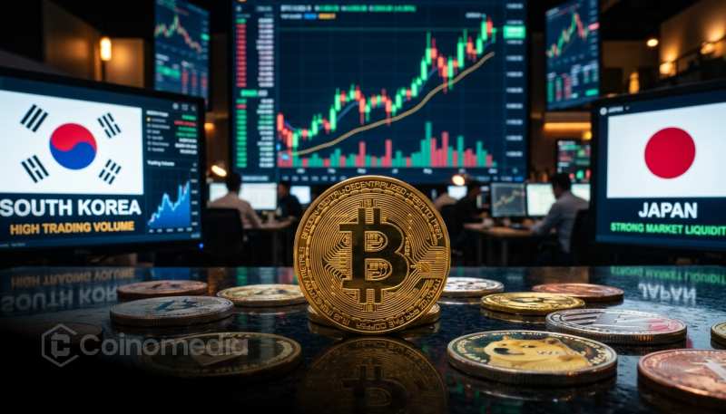 South Korea crypto volume comparison with Japan Bitcoin liquidity chart
