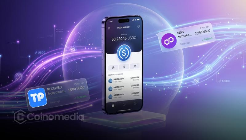 TokenPocket USDC transfers on Polygon with zero-gas fee support