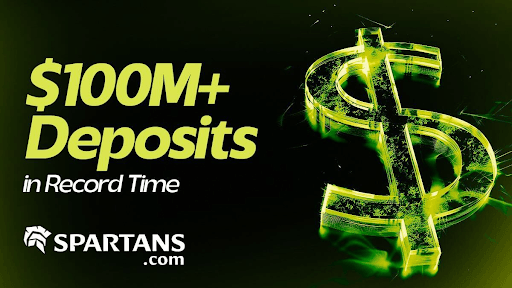Spartans Casino Records $100M Deposit Surge, Moving Faster Than DraftKings & Shuffle