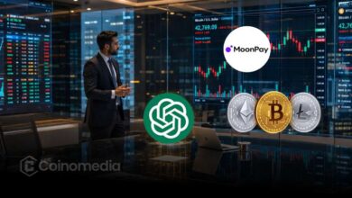 MoonPay ChatGPT crypto purchase interface showing seamless token buying experience within AI app