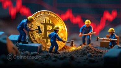 Bitcoin mining difficulty drop chart showing reduced network pressure