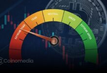 Crypto Fear & Greed Index showing extreme fear level at 8 on market sentiment scale