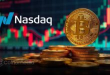 Chart showing Bitcoin's correlation with gold rising above 50% while its correlation with the Nasdaq falls to roughly 33%, highlighting its growing role as a scarce store-of-value asset.