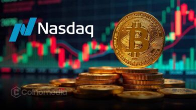Chart showing Bitcoin's correlation with gold rising above 50% while its correlation with the Nasdaq falls to roughly 33%, highlighting its growing role as a scarce store-of-value asset.