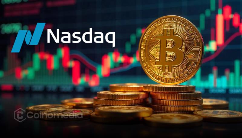 Chart showing Bitcoin's correlation with gold rising above 50% while its correlation with the Nasdaq falls to roughly 33%, highlighting its growing role as a scarce store-of-value asset.