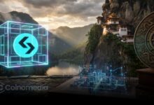 Illustration of Bitget and Bhutan's Gelephu Mindfulness City, highlighting plans to explore a licensed crypto presence within the $100 billion economic zone.