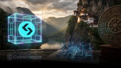 Illustration of Bitget and Bhutan's Gelephu Mindfulness City, highlighting plans to explore a licensed crypto presence within the $100 billion economic zone.