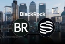 Illustration of BlackRock's BSTBL and BRSRV tokenized money market funds, highlighting Ethereum integration and multi-blockchain support for stablecoin reserves.